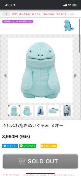 ポケモンのこのヌオーのぬいぐるみって今は売り切れ状態ですが 定期 Yahoo 知恵袋