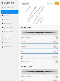 プロクリエイトのペン設定の入り抜きについて 入りはじめを細くしたいのですが Yahoo 知恵袋