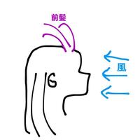自転車に乗ると風が吹いて前髪が横に分かれたりしているのはよく見る Yahoo 知恵袋