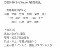 櫻坂46の2ndシングル 公式のフォーメーションも曲のタイトルも Yahoo 知恵袋