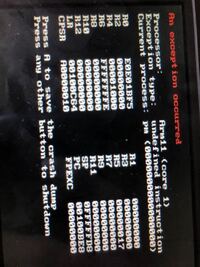 3dsのブリックについてです 電源を入れるとanexceptoccu Yahoo 知恵袋