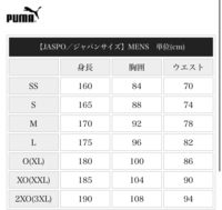 サッカーのレプリカユニホームのサイズ選びについて聞きたいのですが