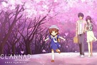 Clannadの岡崎朋也と藤林杏と汐が写っているこの画像は公式で Yahoo 知恵袋