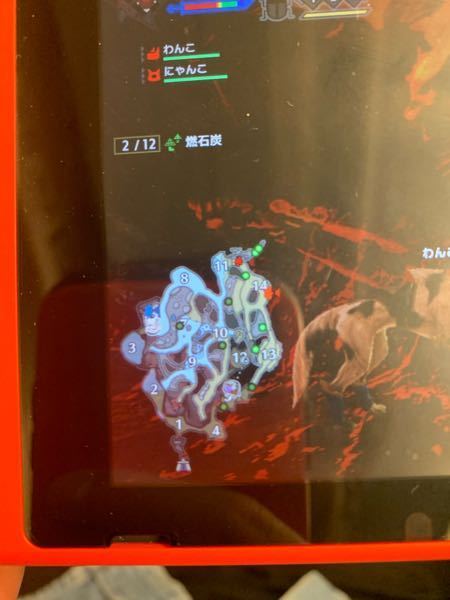 モンハンライズでこの右上の場所の緑の点が二つ重なっているところに行く方法が Yahoo 知恵袋