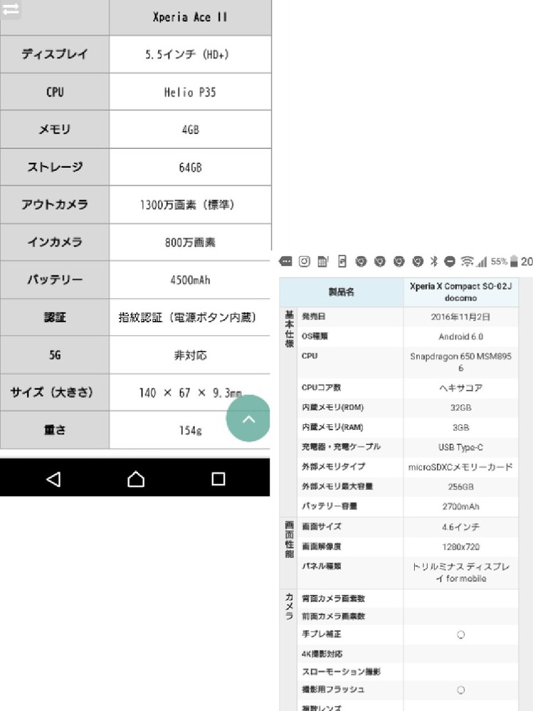 現在xperiaxcompactを使っており 普段使っている時に不満はない Yahoo 知恵袋