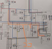 Rz50の配線図です オレンジで書き足した部分の赤白配線なのですが Yahoo 知恵袋