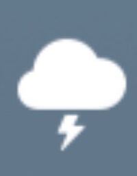 Iphoneの天気予報アプリの雲に雷みたいなのがついてるマークの Yahoo 知恵袋