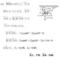 物理基礎力のつりあいの問題です なぜこのような回答になるのでしょうか 教え Yahoo 知恵袋