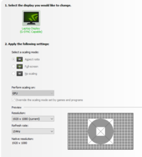 Nvidiaのグラボに関する質問です 画像にある設定からモニターのス Yahoo 知恵袋