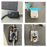 華麗 写真の黒電話の配線から（黒）普通のモジュラージャック（白）に スマホアクセサリー