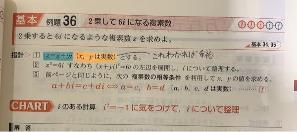 z=x+yiというように複素数zを置いていますが、なぜこの場合xとyは実数