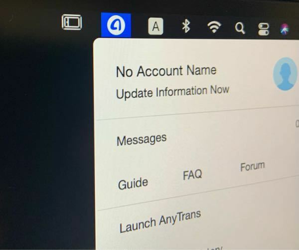 Macでanytransというアプリをアンインストールしたんですけど、再起