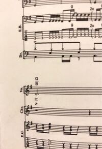 楽譜の読み方について教えてください バンドスコアでコードが Yahoo 知恵袋