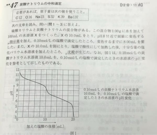 加熱した後塩化バリウム溶液を加えると沈澱が生じたとありますが炭酸 Yahoo 知恵袋