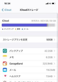 Iphoneのicloudの容量について質問です メールで容量が満タンに近 Yahoo 知恵袋