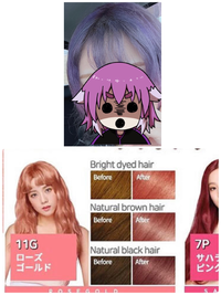 紫の髪にピンク系を入れようとしたら何色になりますか ちなみにベー Yahoo 知恵袋