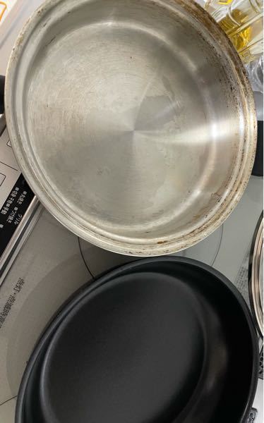 アムウェイクイーンクック大フライパンの周りについている茶色の焦げ