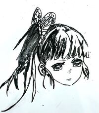 ホワイトボードにカナヲちゃんを描いたのですが なにか違います 良けれ Yahoo 知恵袋