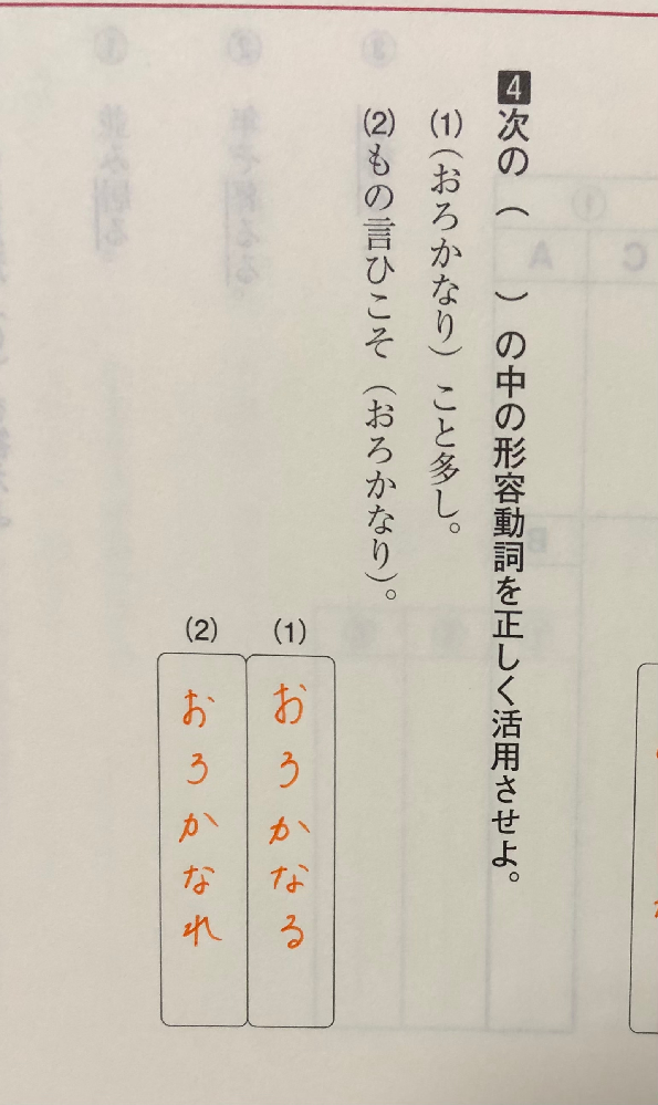 古典について質問なのですが おろかなりの活用が写真のようにどうし Yahoo 知恵袋
