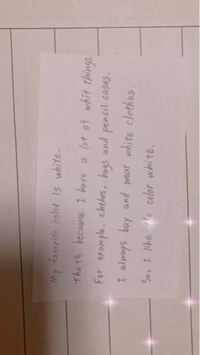 中間テストで自分の好きな色についてなぜ好きなのかの短い英作文が出ます 書い Yahoo 知恵袋