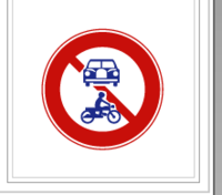 この標識の意味は分かりますか？ この標識は自動車と原動機付自転車が通行できないことを表しているのですが、
普通2輪は通行可能ですか？
また標識に載る、普通2輪と原付のイラストってどう違うのでしょうか。