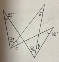 中学２年の数学の問題です 多角形の角の問題で Xの角度を求めなければいけな Yahoo 知恵袋