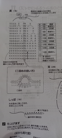 この編み図の編みかたを教えて下さい ぞうのあみぐるみの13段目まで編 Yahoo 知恵袋