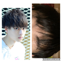 美容師に左のような髪型にしてくださいと注文したら右のような髪型にされました。これって失敗ですか？短すぎて流す髪もありません。 