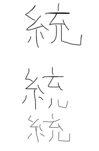 伝統の 統 という漢字ですが画像の3つでは漢字検定 受験ではどれ Yahoo 知恵袋