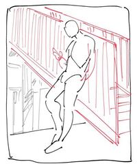 このイラストの 赤線の階段は どこに消失点があるのでしょうか アイレベル上 Yahoo 知恵袋