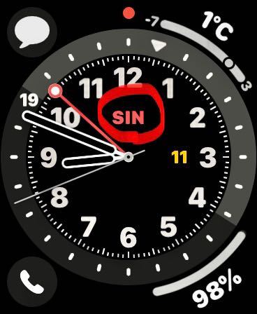 Applewatchのアプデでがありアプデをしたのですが、気付いたら画像の様に赤マルの部分が表示されました。 これはなんでしょうか？ 気になったので教えて下さい。