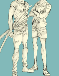 画像を見ていたら写真のゾロとサンジの衣装を見つけ絵師さんのオリジ Yahoo 知恵袋