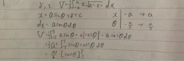 数学 積分 についてです。 これって何か間違ってますか？0になりません？