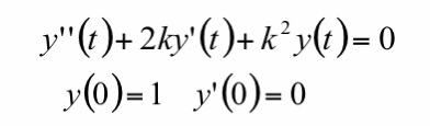 この微分方程式をラプラス変換を使って解いてください。t>0です。