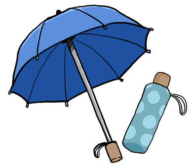 □折りたたみ傘を□ 天気予報に関わらず。 外出、出勤、通学時。 折りたたみ傘を持って出かけますか？