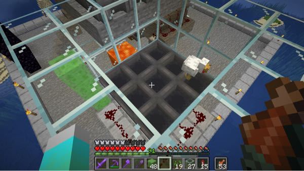 マイクラで質問です 天空トラップタワーと一緒に全自動焼き鳥 Yahoo 知恵袋