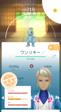 ポケモンとポケモンgo初心者なのですが ワンリキーを捕まえたら個 Yahoo 知恵袋