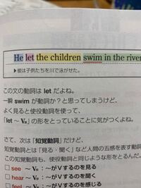 この例文の原形不定詞swimなのですが 不定詞だったと考えた場合 Yahoo 知恵袋