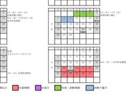 大阪公立大学の授業のスケジュール？的なものを見ていたのですが、白色