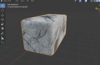 Blenderでブロック状の石を作っているのですが細分化してsubdivision surface、テクスチャを貼っただけではまだ人工的に見えてしまいます。 目標は画像のように長方形の形状を維持しつつ表面をもう少しボコボコして、欠けなども表現したいのですが良い方法はないでしょうか？