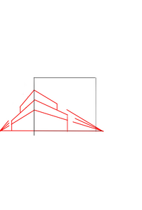 至急です 建物のイラストに挑戦しているのですが 屋根がなかなか描けません Yahoo 知恵袋