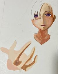 初心者です アクリルガッシュで写真のような人物画を描きたいのですが 下書き Yahoo 知恵袋