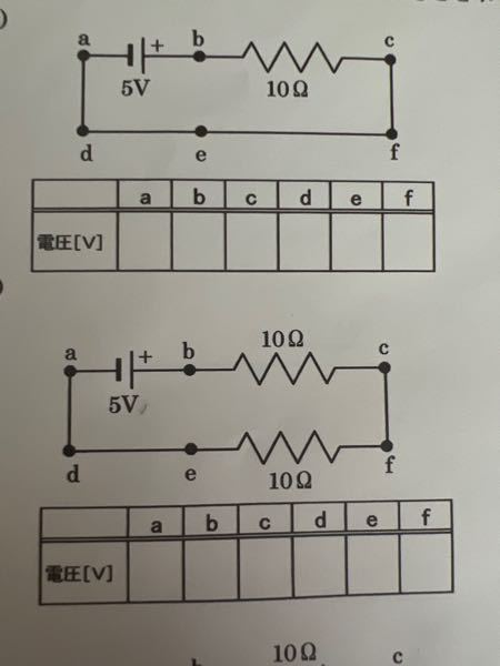 点aが0Vのときの各点の電圧の求め方を教えてください。