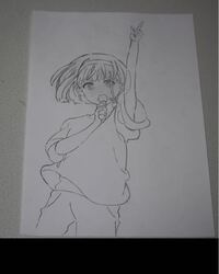 イラスト評価お願いします 中３です アナログでの落書きを載せておき Yahoo 知恵袋