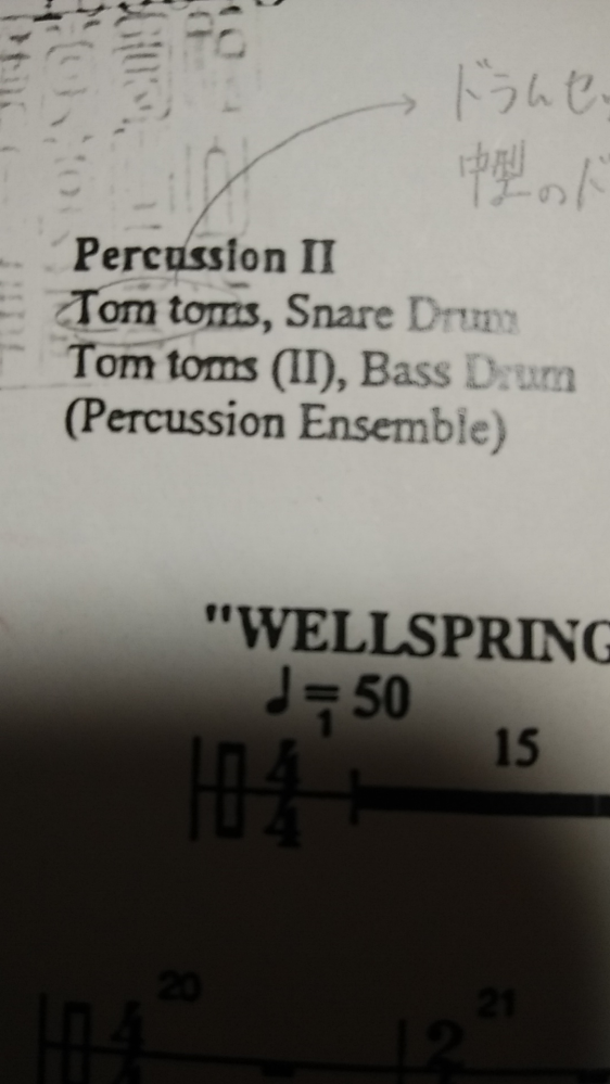 質問です。 トムトムの表示がふたつあるんですけど、 どの楽器か分からなくて、、、 教えて貰えませんか、？
