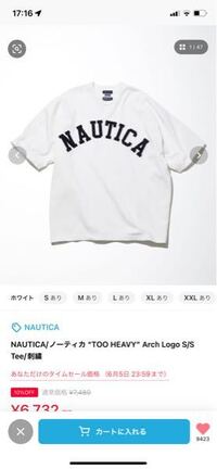 nauticaのこのtシャツを購入しようと思っているのですが、サイズ nauticaのこのtシャツを購入しようと思っているのですが、サイズ