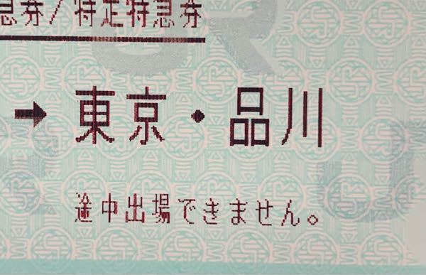 新幹線の切符のこの表示は東京駅でも品川駅でもどちらでも降りれると... - Yahoo!知恵袋