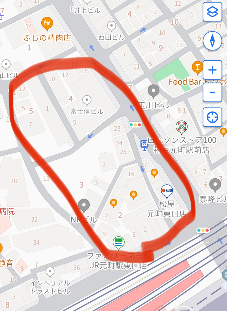 探してます。2000年頃まで神戸の元町駅北側の雑居ビルに入ってたお好み焼き屋さん、どこかで移転して営業してませんか？ 詳しい場所は忘れてしまいましたが、だいたいの場所は地図画像添付しました。ビル...