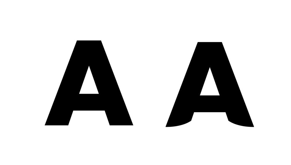 Illustratorのフォントについて質問です。 Futura のフォントを、写真のように角を少しいじってロゴに使うことは、フォントの改変としてNG行為なのでしょうか。 ロゴにフォントを使いた...
