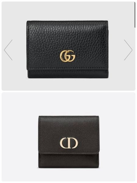 三つ折り財布について。 自分の誕生日に財布を購入するつもりで、DiorかGUCCIで迷っています。 どちらが良いでしょうか。 色はどちらも黒です！